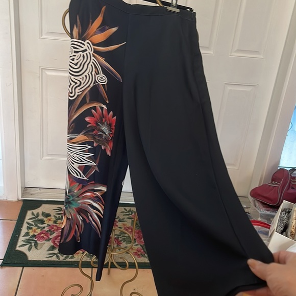Atos Lombardini wide leg printed trouser - Picture 3 of 7